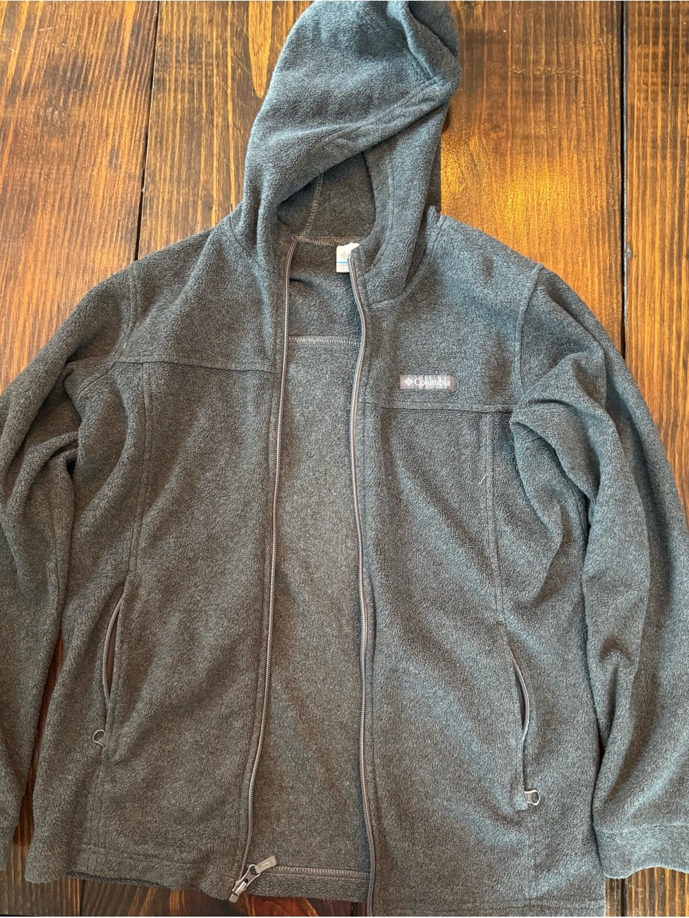 Columbia Youth Boys Dark Gray Full-Zip Fleece Hoodie